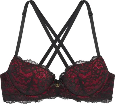 Produktbild von JETTE Push-up-BH schwarz-rot Größe 85 Cup A