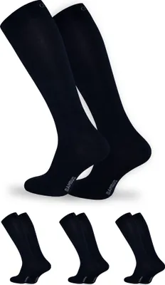 Produktbild von OCERA 3 Paar Bambus Kniestrümpfe (Uni) für Damen und Herren in verschiedenen Farben - Blau 39/42