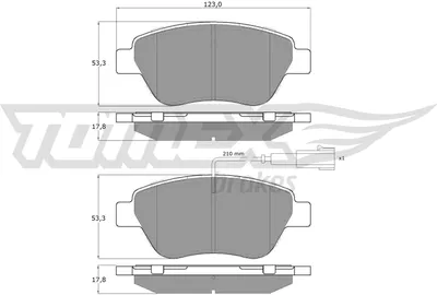 Produktbild von TOMEX brakes Bremsbeläge Satz Vorne Bremsklötze für FIAT 500 (312) TX 14-44