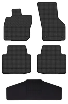 Produktbild von Gummi-Fußmatten + Tunnel für Volkswagen Passat B9 2023- (Kombi) – 5-tlg, Schwarz, passgenau – Wielganizator SolidTread