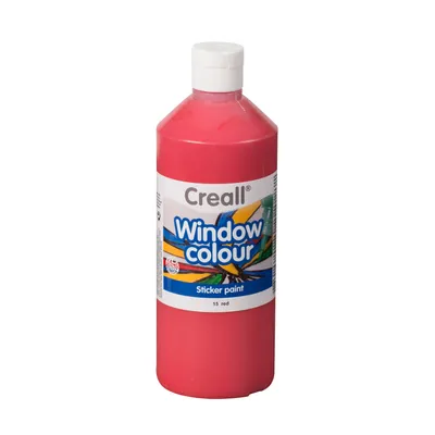 Produktbild von Creall Fensterfarbe rot - 500ml kreative Bastelfarbe für Kinder