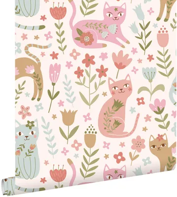 Zdjęcie produktu dla ESTAhome Tapeta kocięta różowym,niebieskim,fioletowymIzielonym 50 x 900 cm