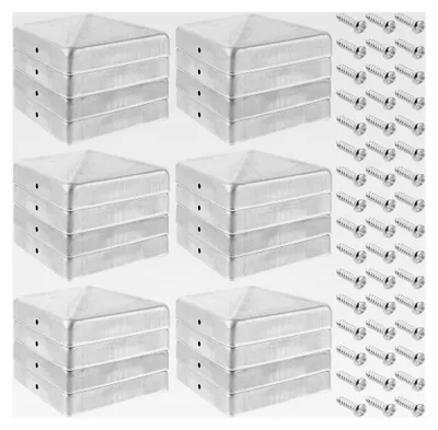 Produktbild von 24 Pfostenkappen 90x90mm, Zaunkappen mit Schrauben für Pfosten 9x9 cm