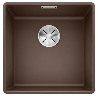 Image de BLANCO SUBLINE 400-F, SILGRANIT® PuraDur®, cafe, sansà distance de l'écoulement