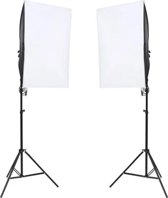 Produktbild von vidaXL Fotostudio-Set mit Leuchten und Hintergrund