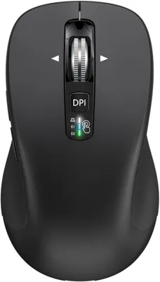 Produktbild von Kabellose Bluetooth Maus mit 4-Wege-Scrollrad, 3 Geräte Verbindung, Silent Click, 4 DPI-Stufen, Ergonomisch, für Laptop, PC, Tablet, Windows & Mac