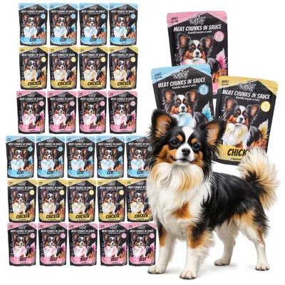 Produktbild von Tuftuf | Nassfutter - Hundefutter - 30x100g - Mix Dergeschmäcker - Nassfutter - Fleischstücke