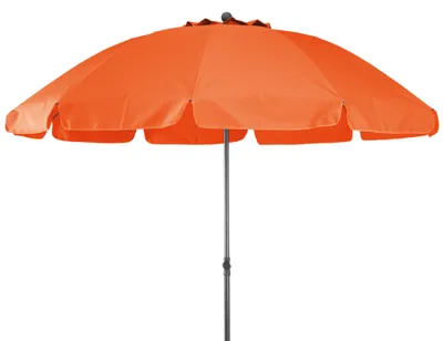 Image de Parasol Tropico Mittelstockschirm, anthracite/terracotta, diamètre 250 cm. Structure en acier anthracite, revêtement 100% polyester, 180 g/m² en couleur terracotta, facteur de protection solaire UPF 50+