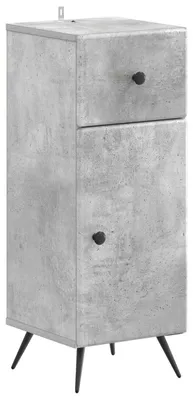 Imagen del producto de Armario de almacenamiento para baño BREDA, color gris cemento, 30 x 31 x 80 cm