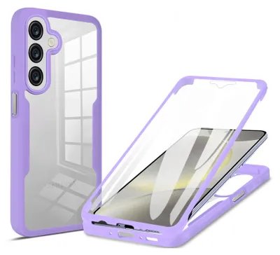 Produktbild von 360° Hülle für Samsung Galaxy A26, 360 Grad Handyhülle mit Integriertem Displayschutz in Lila