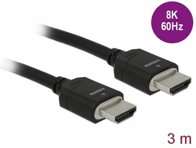 Produktbild von DeLOCK 85295, 3 m, HDMI Typ A (Standard), HDMI Typ A (Standard), 3D, 48 Gbit/s, Schwarz