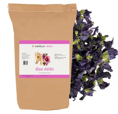 Produktbild von Cavella Pferdefutter Malvenblüten 0,5 Kg Für Pferde Mit Magen- Und Atemwegsproblemen, Zur Beruhigung Von Schleimhäuten