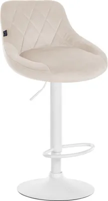 Produktbild von Barhocker Lazio Samt weiß creme