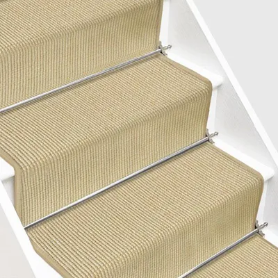 Produktbild von Sisal-Treppenteppich auf Maß Sylt Elfenbein Breite: 80 cm, Länge: 200 cm
