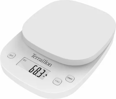 Produktbild von Terraillon Precision, Elektronische Küchenwaage, 2 kg, 0,1 g, Weiß, Kunststoff, Kunststoff