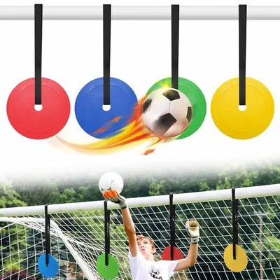 Productafbeelding van Voetbaldoel Trainingsdoel - 4 Stuks Verstelbare Hoekdoelen - Rubber - Voor Precisietraining En Oefeningen
