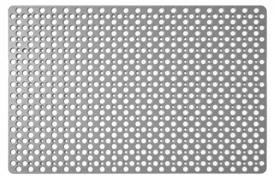 Produktbild von Duschmatte rutschfest 80 x 120 cm Grau TPE mit Saugnäpfen und Ablauflöchern