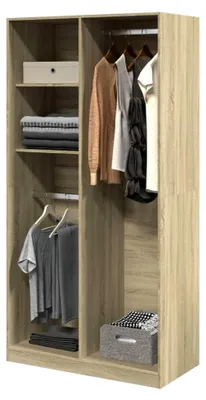 Produktbild von Kleiderschrank 100x50x200 cm Garderobenschrank aus Holzwerkstoff in Sonoma-Eiche