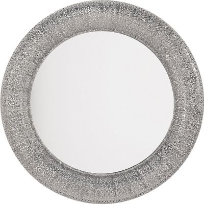 BELIANI Wandspiegel Silber Kunststoff ø 80 cm mit eleganter Ausstrahlung Rund Vintage