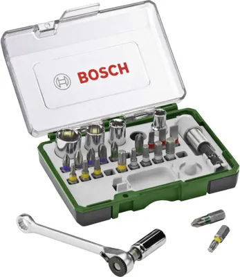 Produktbild von Schrauberbit- und Ratschen-Set, 27-teilig