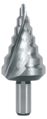 Immagine prodotto di RUKO Trapano a gradino HSS scanalato a spirale con taglio trasversale Ø 5 - 28 mm - 101058