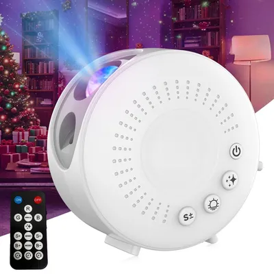 Produktbild von Sternenprojektor Lampe, LED Nachtlicht mit Fernbedienung, 5W, ABS+PC, DIY RGB Farbe, Atmosphärenlicht