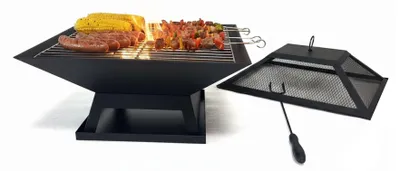 Produktbild von Feuerschale mit Funkenschutz und Grillrost