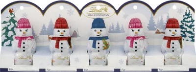 Zdjęcie produktu dla Figurki mini bałwanków Lindt z czekolady z mleka alpejskiego 50g