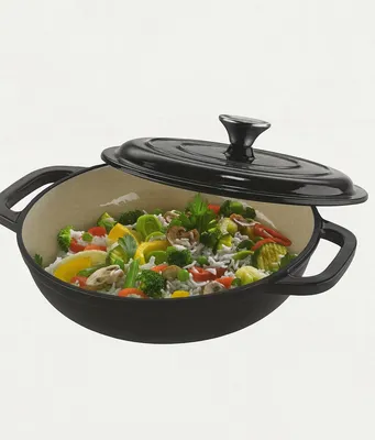 Produktbild von ERNESTO Servierpfanne Gusseisen-Servierpfanne Kochtopf Schmorpfanne Topf Ø 25 cm