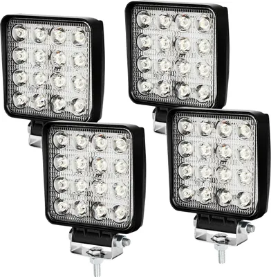 Produktbild von 4 Stück 48W LED Arbeitsscheinwerfer Offroad Arbeitslicht 10V-30V Rückfahr Scheinwerfer Zusatzscheinwerfer Für Trecker KFZ Bagger