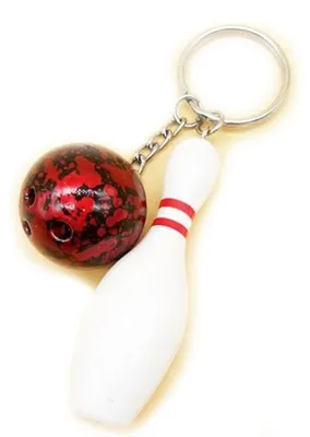 Produktbild von Bowling Schlüsselanhänger Miniblings Pin Kegel Bowlingkugel Ball Kugel Kegeln
