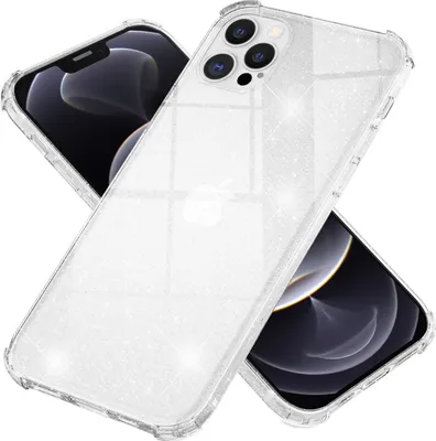Produktbild von NALIA Glitzer Handy Hülle für iPhone 12 Pro Max, Schutz Case Cover Phone Bumper