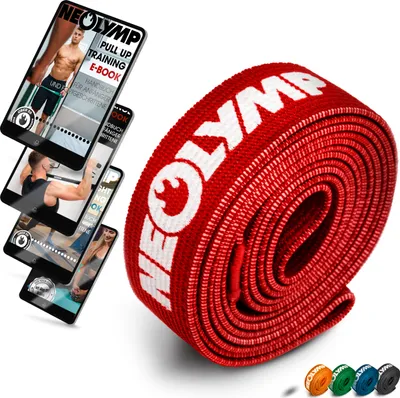 Produktbild von NEOLYMP lange Fitnessbänder Stoff mit Fitness E-Book - waschbare Resistance Bands, Widerstandsbänder, Gymnastikband, Fitnessband, Trainingsbänder
