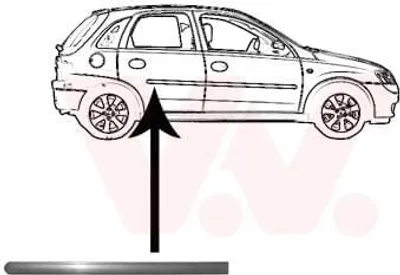 Produktbild von VAN WEZEL Zierleiste für die Tür Hinten Rechts Leiste für OPEL Corsa C Schrägheck (X01) 3777426