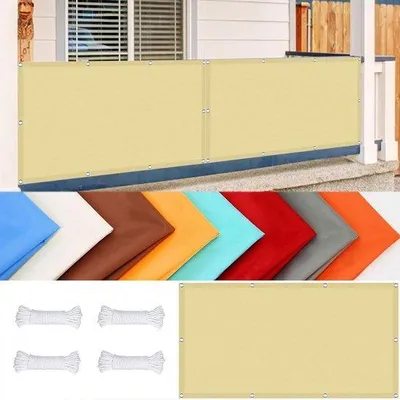 Produktbild von Himmel-Schutz-Vorhang - Hekwerk-Schirm - 90% Abkühlung - 200 x 600 cm - Weiß-Metall-Optik