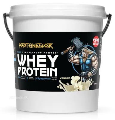Obrázek produktu pro Proteinathor WPC80 Syrovátkový Protein CFM | 80 % Bílkovin + Digezyme | Vanilka | 4500 g