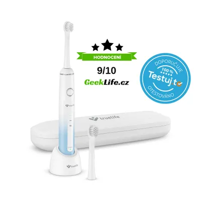 Obrázok produktu pre TrueLife SonicBrush Junior J100, Tínedžeri, Sonická zubná kefka, 56000 pohybov za minútu, Biela, 30 sec, Oválny