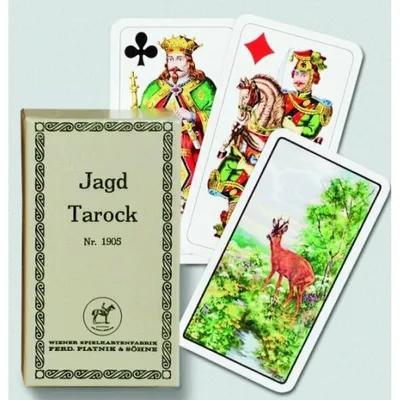 Produktbild von Piatnik Jagdtarock Kartenspiel – 54 spezielle Tarotkarten, Schlagkartenspiel