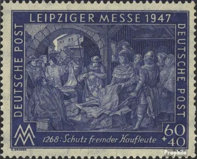 Produktbild von Briefmarken Alliierte Bes.-Gem.Ausg. 1947 Mi 942I A, Linienzähnung 13 postfrisch Leipziger Messe