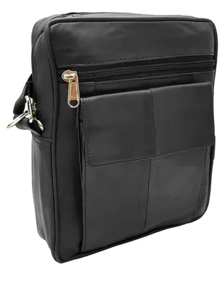 Image de Omgoods - Sac bandoulière en cuir véritable pour hommes et femmes