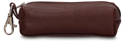 Image de Portefeuille en cuir véritable, avec fermeture éclair et chaîne de poignée amovible, couleur noire