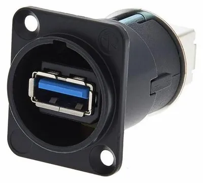 Produktbild von Neutrik NAUSB3-B, USB-A, USB-B, Schwarz