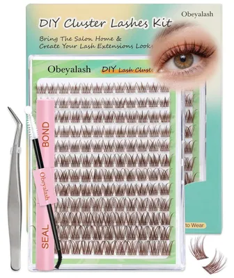 Productafbeelding van Wimperset, bruin, C-krul, 8-16 mm, 144 stuks, doe-het-zelf wimperextensionset