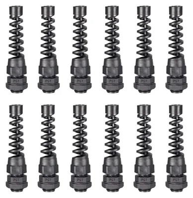 PG13,5 Kabelverschraubung wasserdicht, 9 Stück, 6-11 mm, schwarz