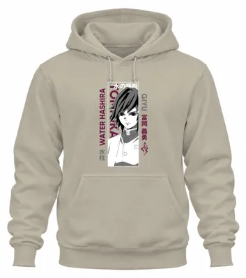 Productafbeelding van Demon Slayer Giyu Tomioka Water Hashira Anime Cadeau Manga Uni Hoodie, Natuurlijk, XL