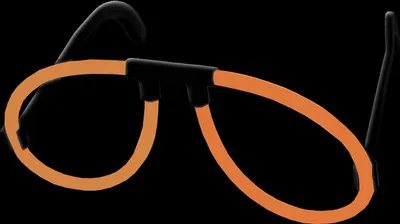 Produktbild von Knicklichter Pilotenbrille Orange – 8h leuchtend, Party-Accessoire, e Qualität