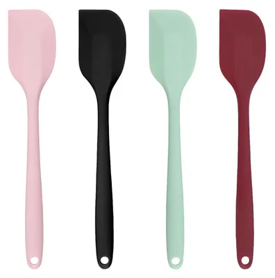 Produktbild von Silikon Spatel Set 4 Stück Mini Teigschaber 21 cm hitzebeständig bis 315°C