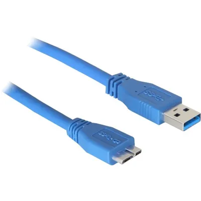 Produktbild von DeLOCK 83502, 5 m, USB A, Micro-USB B, USB 3.2 Gen 1 (3.1 Gen 1), Männlich/Männlich, Blau
