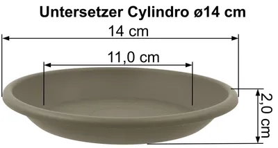Produktbild von Untersetzer Cylindro, Farbe:Taupe, Größe:ø68 cm