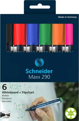 Produktbild von Schneider Whiteboard-Marker Maxx 290 6er Set sortiert, 5+1 Aktion